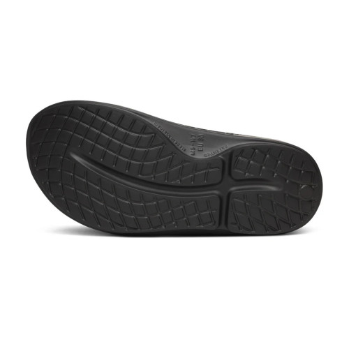 OOFOS OOAHH SPORT SANDALIA DE RECUPERACIÓN BLACK-WAVE UNISEX VISTA SUELA, ARISTARUN