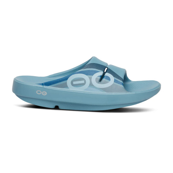 OOFOS OOAHH SPORT SANDALIA DE RECUPERACION OCEAN BLUE WAVE UNISEX, ARISTARUN