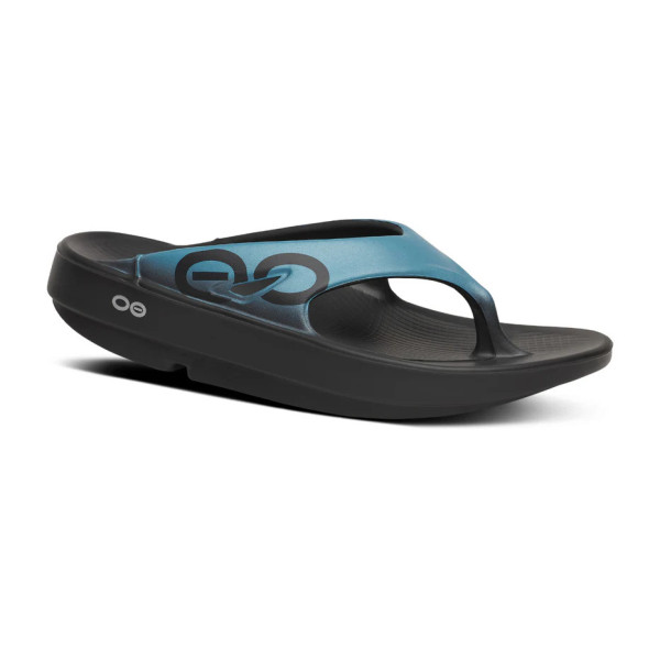 OOFOS SANDALIA RECUPERACIÓN ORIGINAL OCEAN BLUE SPORT VISTA LATERAL, ARISTARUN