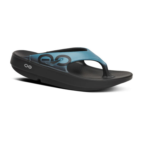 OOFOS SANDALIA RECUPERACIÓN ORIGINAL OCEAN BLUE SPORT VISTA LATERAL, ARISTARUN