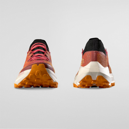 LA SPORTIVA PRODIGIO PRO MINERAL RED ZAPATILLA TRAIL MUJER VISTA FRONTAL Y TRASERA, ARISTARUN