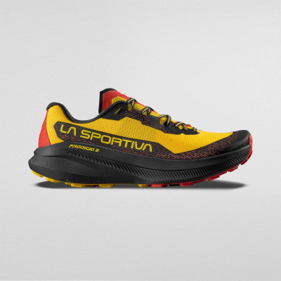 LA SPORTIVA PRODIGIO 2 NEGRO AMARILLO ZAPATILLAS TRAIL HOMBRE VISTA LATERAL, ARISTARUN 2