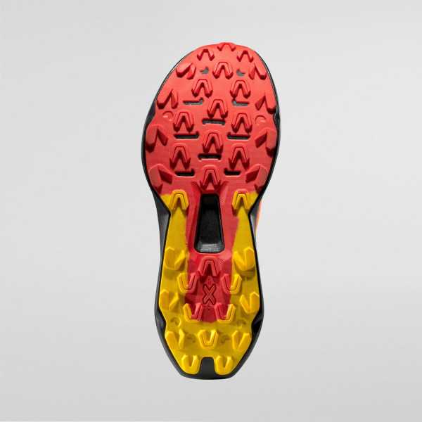 LA SPORTIVA PRODIGIO 2 NEGRO AMARILLO ZAPATILLAS TRAIL HOMBRE VISTA SUELA, ARISTARUN