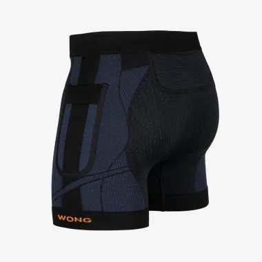 WONG MALLA CORTA CRONOS MINI GRIS PLOMO UNISEX VISTA TRASERA,ARISTARUN