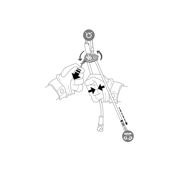 PETZL DUAL CANYON GUIDE ELEMENTO DE AMARRE DOBLE REGULABLE DESBLOQUEO, ARISTARUN