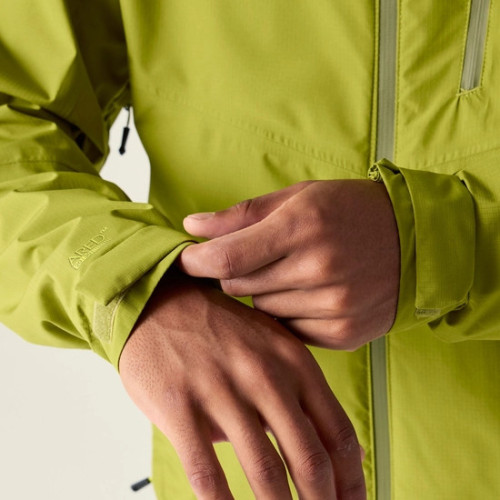 DARE 2B CHAQUETA IMPERMEABLE TORREK BREATHE OUT HOMBRE VERDE PISTACHO VISTA PUÑO, ARISTARUN