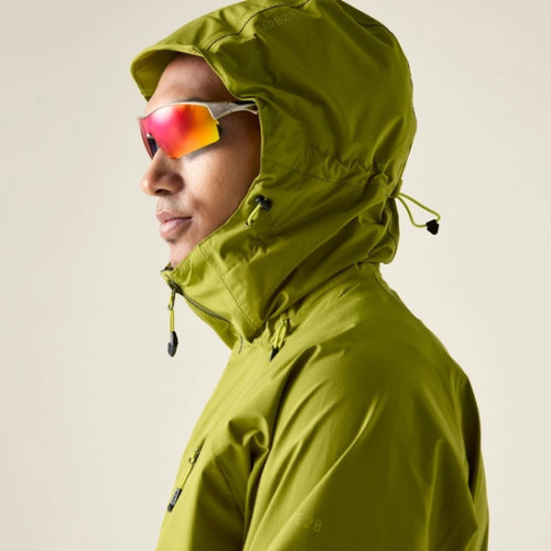 DARE 2B CHAQUETA IMPERMEABLE TORREK BREATHE OUT HOMBRE VERDE PISTACHO VISTA CAPUCHA, ARISTARUN