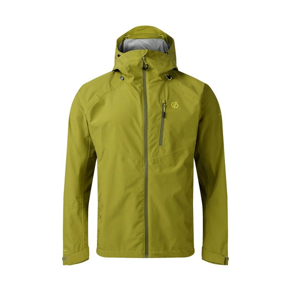 DARE 2B CHAQUETA IMPERMEABLE TORREK BREATHE OUT HOMBRE VERDE PISTACHO VISTA FRONTAL, ARISTARUN