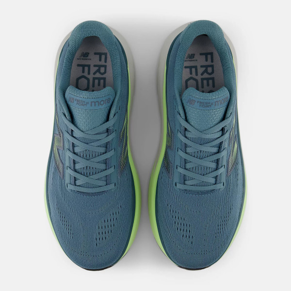 NEW BALANCE FRESH FOAM X MORE v6 AZUL AMARILLO ZAPATILLAS RUNNING HOMBRE VISTA SUPERIOR,ARISTARUN