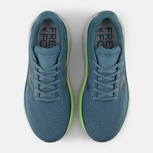 NEW BALANCE FRESH FOAM X MORE v6 AZUL AMARILLO ZAPATILLAS RUNNING HOMBRE VISTA SUPERIOR,ARISTARUN