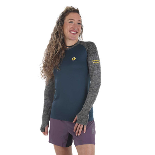 PIMIENTO NEGRO CAMISETA TERMORREGULADORA AZUL OSCURO VISTA FRONTAL, ARISTARUN