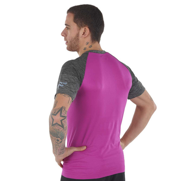 PIMIENTO NEGRO CAMSIETA TERMORREGULADORA VOILETA MANGA CORTA UNISEX VISTA ANTERIOR,ARISTARUN