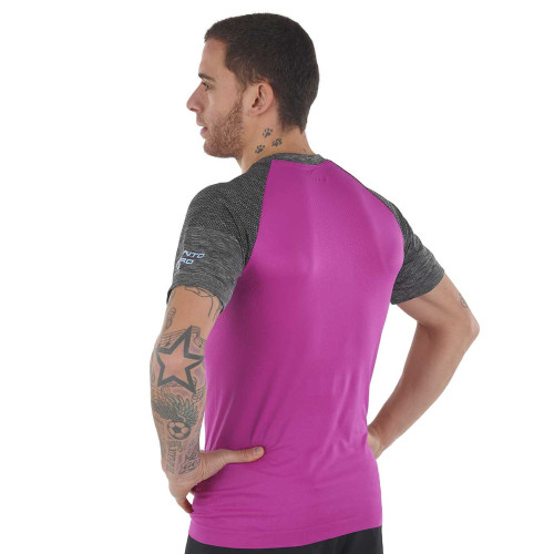PIMIENTO NEGRO CAMSIETA TERMORREGULADORA VOILETA MANGA CORTA UNISEX VISTA ANTERIOR,ARISTARUN