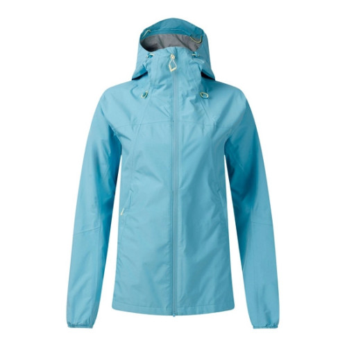 DARE 2B CHAQUETA IMPERMEABLE TORREK BREATHE EASY CELESTE MUJER VISTA FRONTAL, ARISTARUN