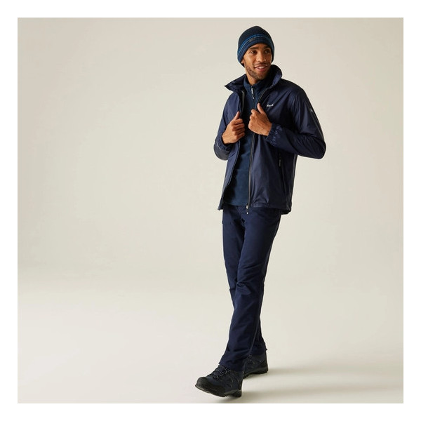 REGATTA LYLE IV  NAVY CHAQUETA  IMPERMEABLE VISTA PERFIL, ARISTARUN