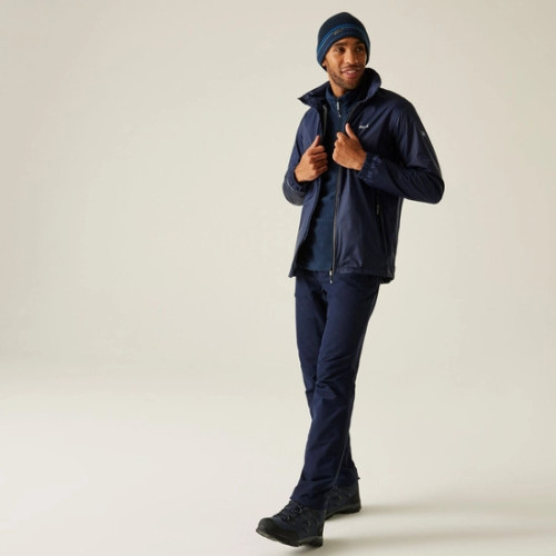 REGATTA LYLE IV  NAVY CHAQUETA  IMPERMEABLE VISTA PERFIL, ARISTARUN