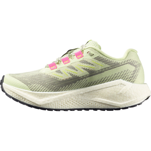 SALOMON AERO BLAZE 3 AMARILLO FLUOR ZAPATILLAS GRAVEL MUJER VISTA INTERIOR,ARISTARUN