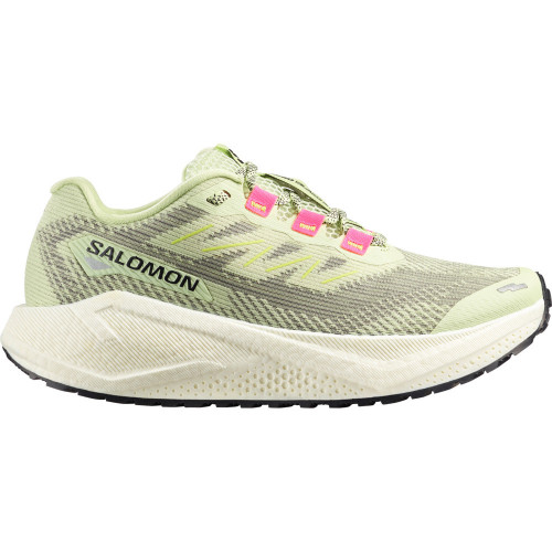 SALOMON AERO BLAZE 3 AMARILLO FLUOR ZAPATILLAS GRAVEL MUJER VISTA EXTERIOR,ARISTARUN
