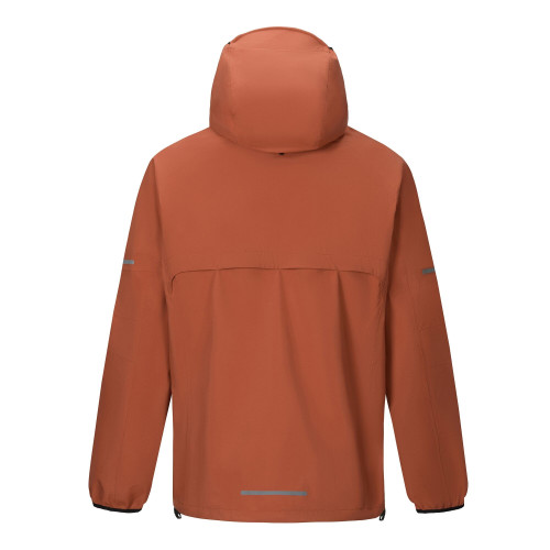 DARE2B ULTRALITE MARRON CHAQUETA IMPERMEABLE HOMBRE TRASERA SOLA, ARISTARUN