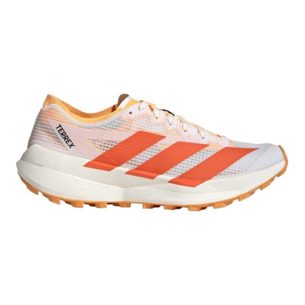 ADIDAS AGRAVIC SPEED 2 BLANCO NARANJA ZAPATILLAs TRAIL MUJER VISTA EXTERIOR,ARISTARUN