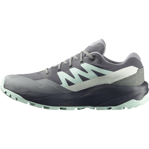 SALOMON OUTSCAPE GTX W GRIS CELESTE ZAPATILLAS TREKKING VISTA INTERIOR, ARISTARUN