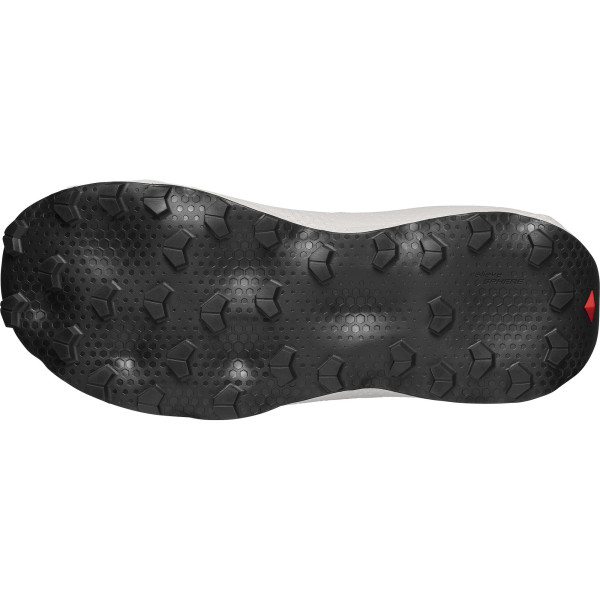 SALOMON ULTRA GLIDE 4 ROJO BLANCO ZAPATILLAS TRAIL HOMBRE VISTA SUELA, ARISTARUN