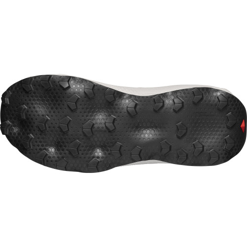 SALOMON ULTRA GLIDE 4 ROJO BLANCO ZAPATILLAS TRAIL HOMBRE VISTA SUELA, ARISTARUN