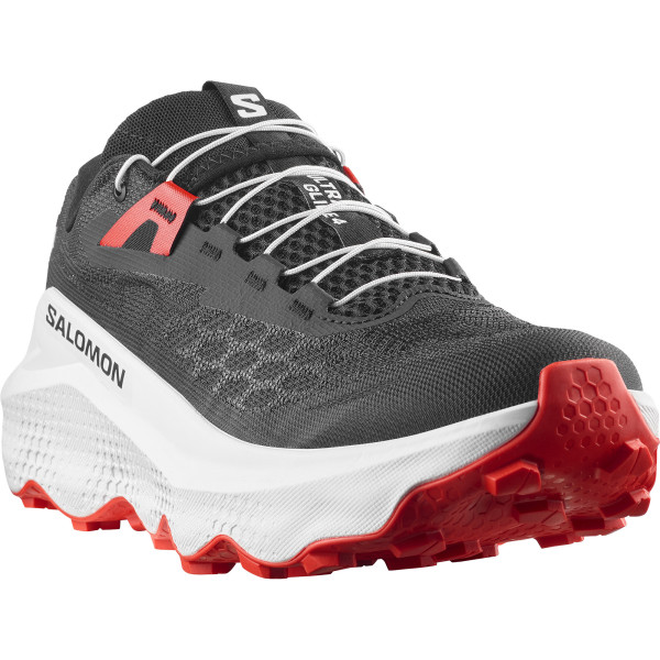 SALOMON ULTRA GLIDE 4 NEGRO ROJO ZAPATILLAS TRAIL HOMBRE VISTA PERFIL, ARISTARUN