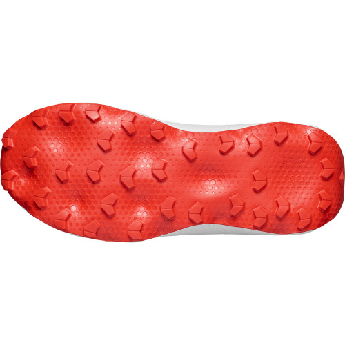 SALOMON ULTRA GLIDE 4 NEGRO ROJO ZAPATILLAS TRAIL HOMBRE VISTA SUELA, ARISTARUN