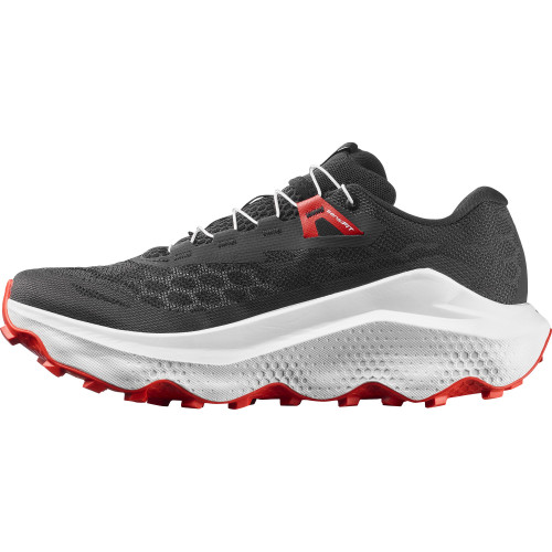 SALOMON ULTRA GLIDE 4 NEGRO ROJO ZAPATILLAS TRAIL HOMBRE VISTA INTERIOR, ARISTARUN