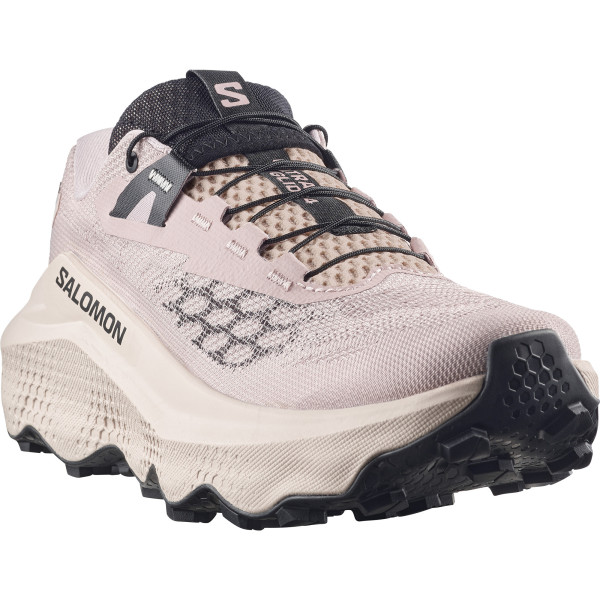 SALOMON ULTRA GLIDE 4 ROSA PASTEL ZAPATILLAS TRAIL MUJER VISTA PERFIL, ARISTARUN