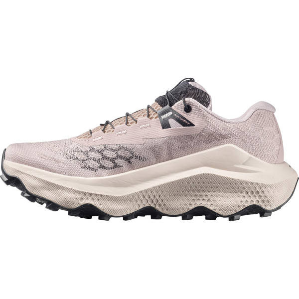 SALOMON ULTRA GLIDE 4 ROSA PASTEL ZAPATILLAS TRAIL MUJER VISTA EXTERIOR, ARISTARUN