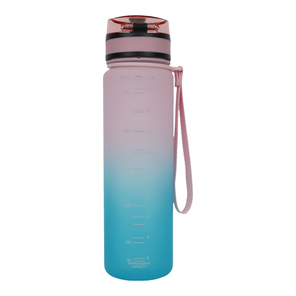 REGATTA BOTELLA FLIP TRITAN 0.6L ROSA AZUL VISTA TRASERA, ARISTARUN