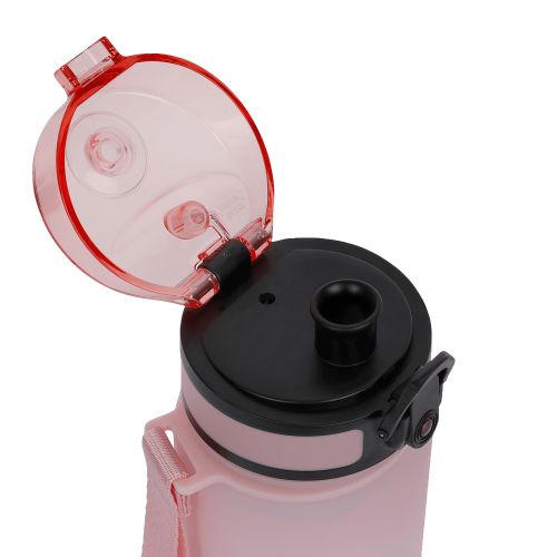 REGATTA BOTELLA FLIP TRITAN 0.6L ROSA AZUL VISTA TAPON ABIERTO, ARISTARUN