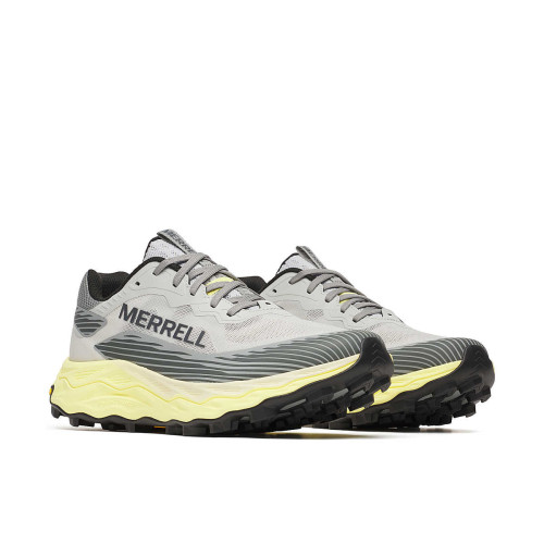 MERREL AGILITY PEAK 6 ZAPATILLAS GRIS AMARILLO TRAIL RUNNING VISTA PAREJA, ARISTARUN