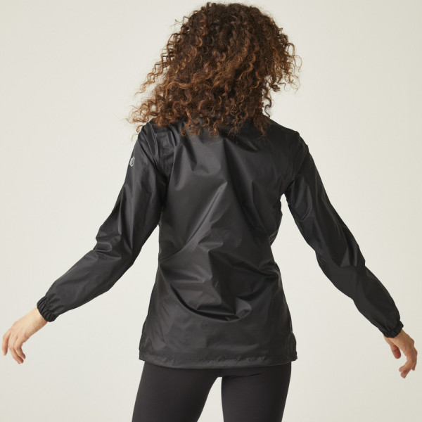 REGATTA CORINNE IV NEGRO CHAQUETA IMPERMEABLE VISTA ESPALDA2, ARISTARUN