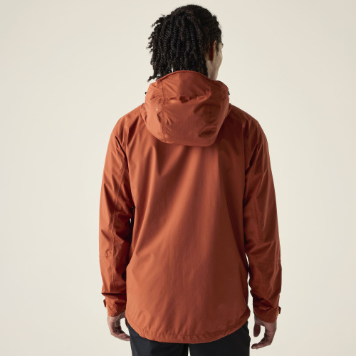 DARE 2B  TORREK BREATHE OUT HOMBRE NARANJA CHAQUETA IMPERMEABLE VISTA TRASERA, ARISTARUN