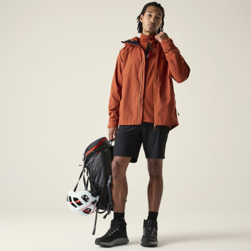 DARE 2B  TORREK BREATHE OUT HOMBRE NARANJA CHAQUETA IMPERMEABLE VISTA COMPLETO, ARISTARUN