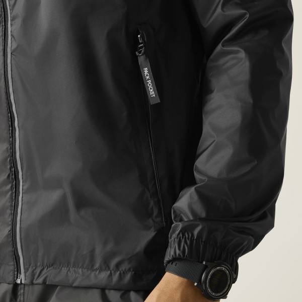 REGATTA LYLE IV  NEGRA CHAQUETA  IMPERMEABLE VISTA BOLSILLO, ARISTARUN