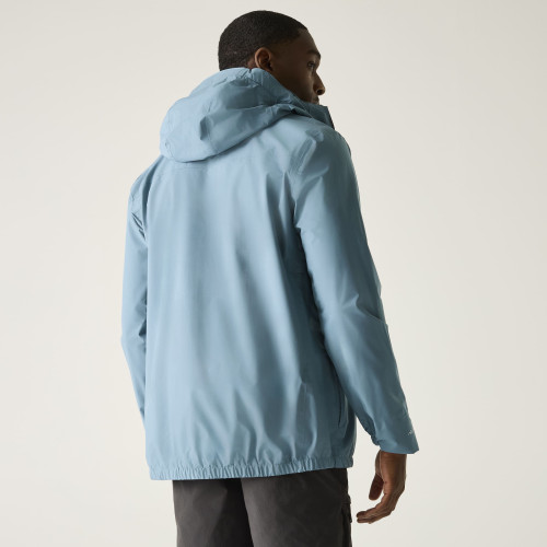 REGATTA RADLER AZUL CHAQUETA IMPERMEABLE HOMBRE VISTA ESPALDA, ARISTARUN