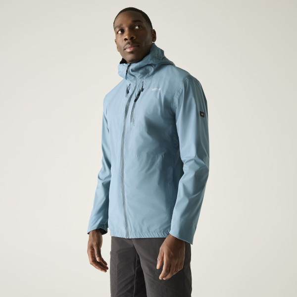 REGATTA RADLER AZUL CHAQUETA IMPERMEABLE HOMBRE VISTA FRONTAL, ARISTARUN