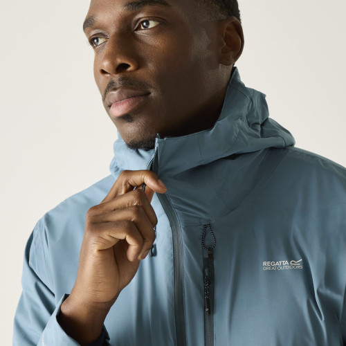REGATTA RADLER AZUL CHAQUETA IMPERMEABLE HOMBRE VISTA FRONTAL2, ARISTARUN