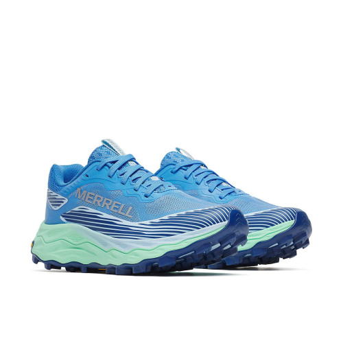 MERREL AGILITY PEAK 6 AZUL ZAPATILLAS TRAIL MUJER VISTA PAREJA, ARISTARUN