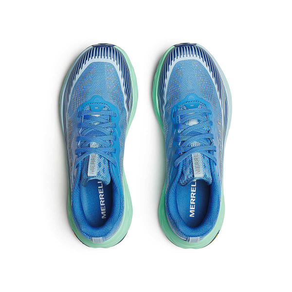MERREL AGILITY PEAK 6 AZUL ZAPATILLAS TRAIL MUJER VISTA PAREJA SUPERIOR, ARISTARUN