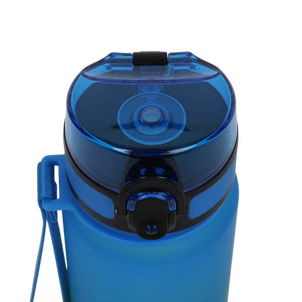 REGATTA BOTELLA FLIP TRITAN 0.6L AZUL AMARILLA VISTA TAPON CERRADO, ARISTARUN