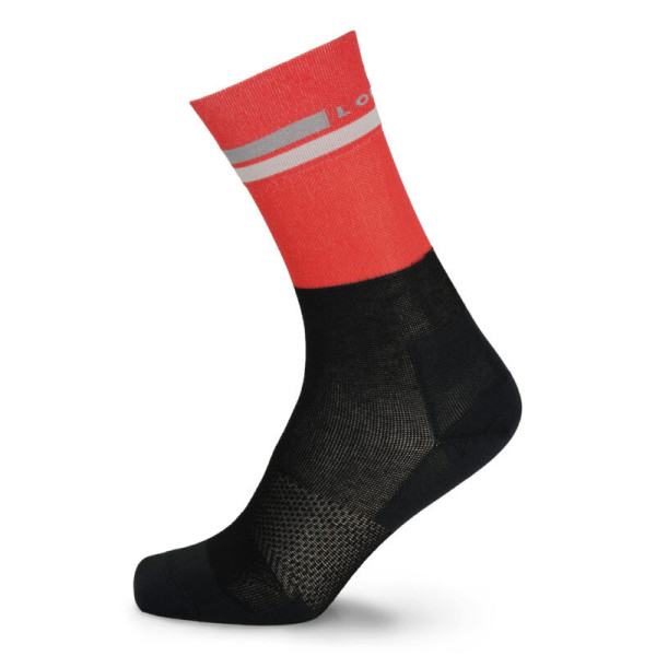 LORPEN PRO RUN CREW  NEGRO ROJO CALCETINES RUNNING VISTA EXTERIOR, ARISTARUN