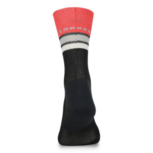 LORPEN PRO RUN CREW  NEGRO ROJO CALCETINES RUNNING VISTA TRASERA, ARISTARUN