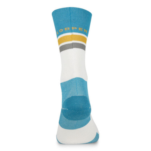 LORPEN PRO RUN CREW  AZUL BLANCO CALCETINES RUNNING VISTA TRASERA, ARISTARUN
