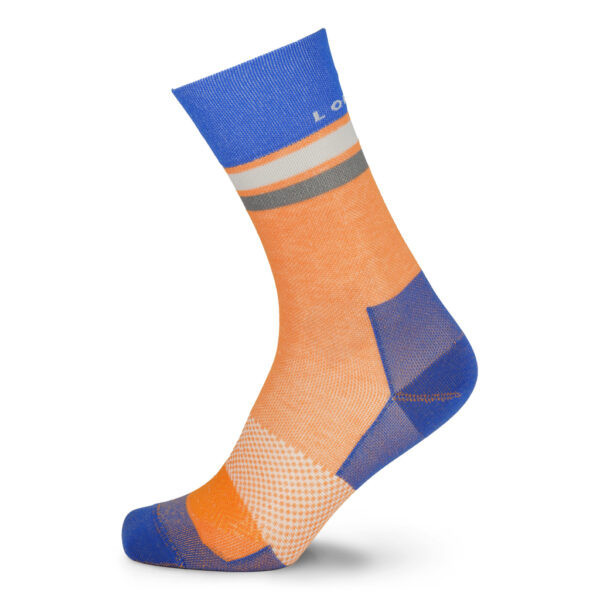 LORPEN PRO RUN CREW  AZUL NARANJA CALCETINES RUNNING VISTA INTERIOR, ARISTARUN