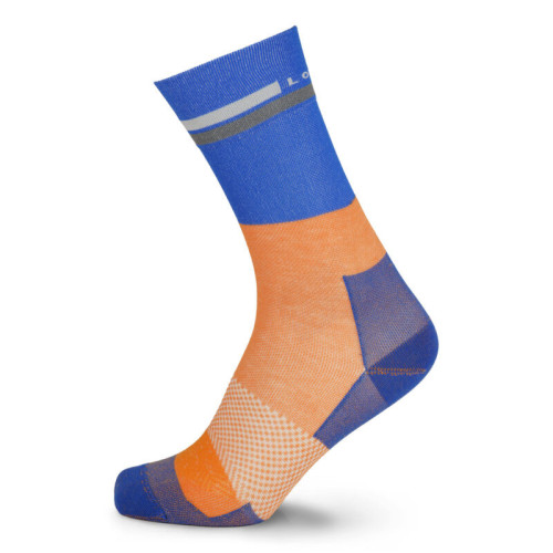 LORPEN PRO RUN CREW  AZUL NARANJA CALCETINES RUNNING VISTA EXTERIOR, ARISTARUN